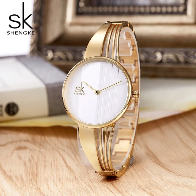 Shengke Fashion Gold-plated Women Watches Charm Luxury Ladies Wristwatch Bracele Shengke Fashion Gold-plated Women Watches Charm Luxury Ladies Wristwatch Bracele