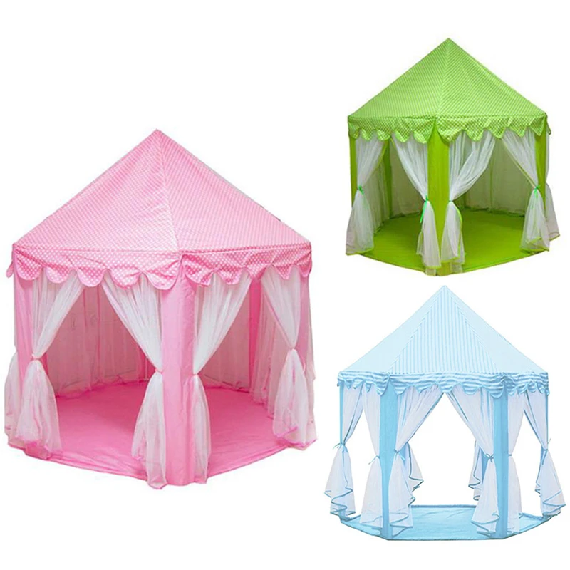 Portable Kids Toy Tipi Tent Ball Pool Princess Girl Castle Play House Children Small House Folding Playtent Baby Beach Tent 4