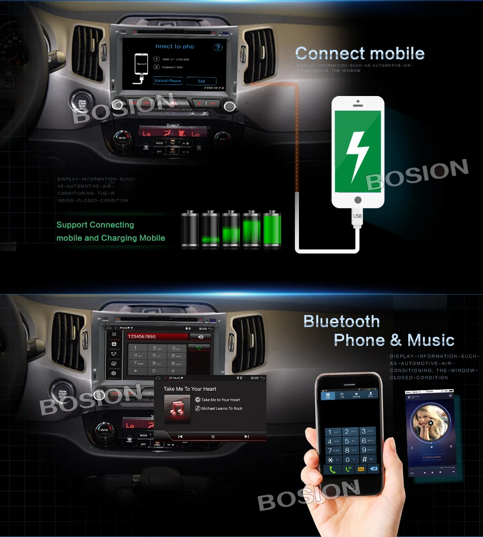 Clearance 2 din car radio gps android 7.1 car dvd for kia sportage R 2014 2011 2013 2015 car multimedia player with wifi bluetooth 13