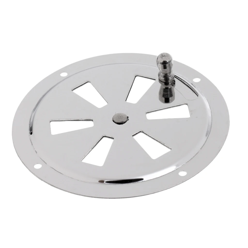 Stainless Steel 100mm Butterfly Boat Round Louvered Vent Cover Marine Hardware With Side Knob Boat Accessories