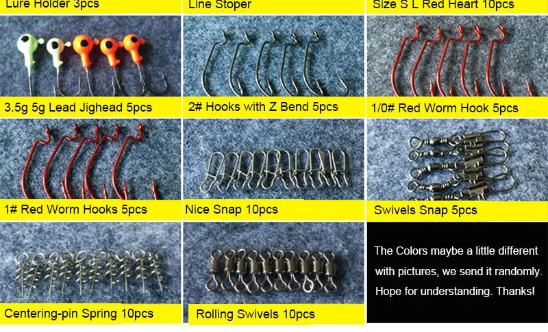 INFOF набор аксессуаров для рыбалки 128 штук рыболовный крючок Поворотный рыболовное грузило фиксаторы разъемы ложка с рыболовной снасти