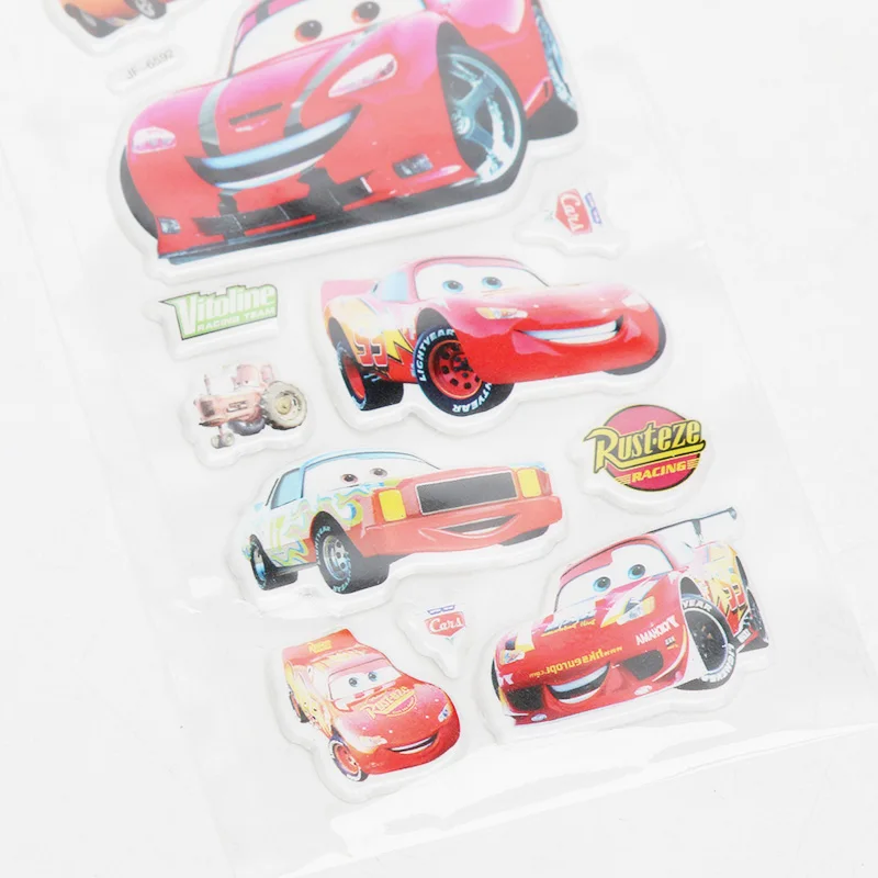 Набор из 6 игрушек disney Pixar Cars 3 стикер s Lightning McQueen Mater Jackson Black Storm Ramirez ПВХ водонепроницаемая наклейка для автомобиля