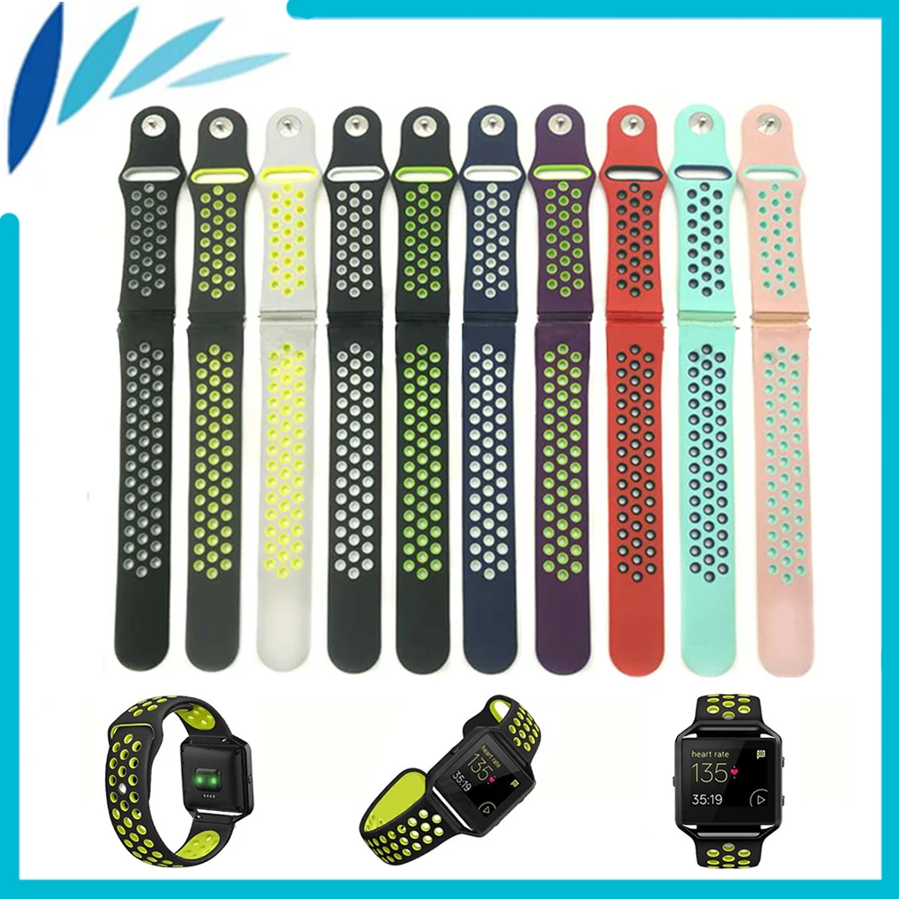 

Silicone Rubber Watchband for Fitbit Blaze Smart Fitness Watch Strap Band Quick Release Loop Wrist Belt Bracelet Black Blue Red
