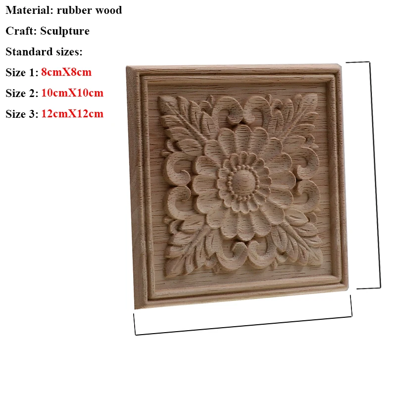 VZLX Frame Door Cabinet Furniture Decorative Figurines Wood Appliques for Furniture Unpainted Wood Carved Corner Onlay Applique VZLX Frame Door Cabinet Furniture Decorative Figurines Wood Appliques for Furniture Unpainted Wood Carved Corner Onlay Applique
