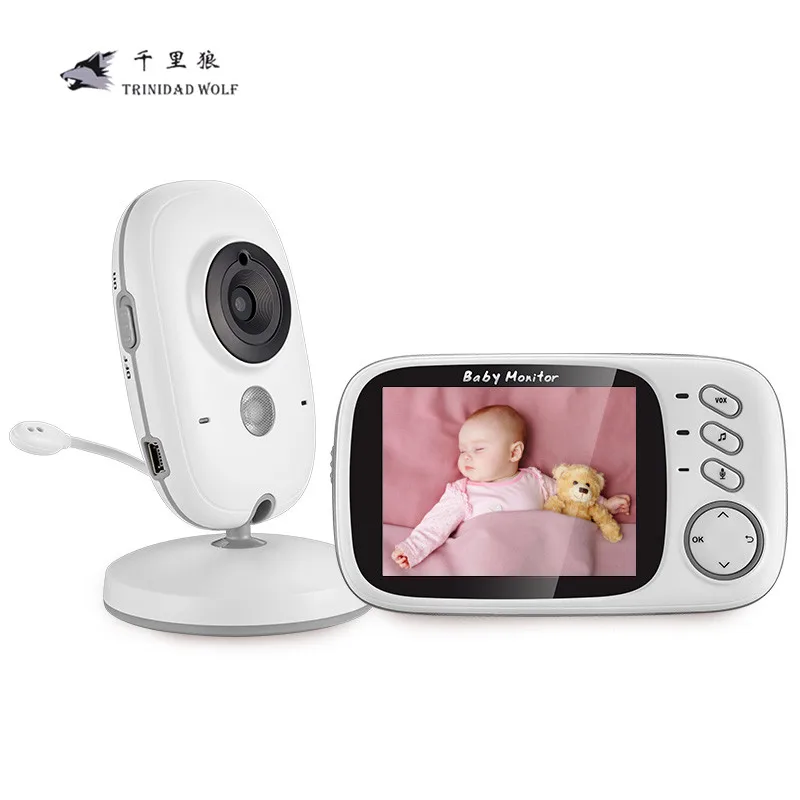 Achat 3.2 pouce Sans Fil Vidéo Couleur Bébé Moniteur Haute Résolution Bébé Nounou Caméra de Vision Nocturne de Sécurité de Surveillance de La Température