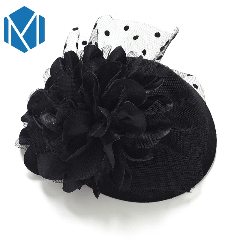 

Fascinator Cap Hair Clips Hairpins Ladies Flower Top Hat Party Cocktail Rose Dot Veiling Formal Elegant French Lace Headwear