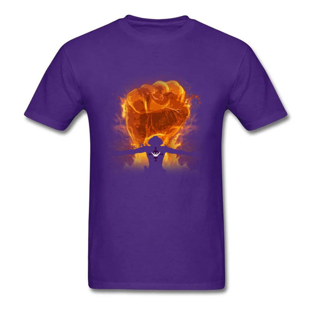 Fire Fist Design T Shirt Short Sleeve for Men 100% Cotton Fabric NEW YEAR DAY O Neck T Shirts Funny Tops Shirts Newest Fire Fist purple