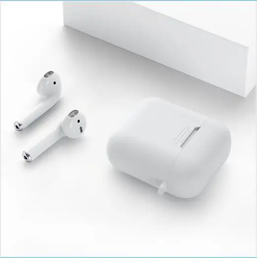 1 шт Bluetooth беспроводной чехол для наушников Защитный чехол для AirPods аксессуары для кожи силиконовый чехол для Apple AirPods зарядная коробка - Цвет: White