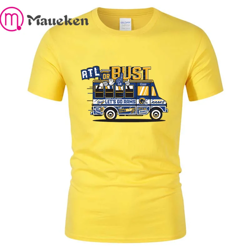 New 2018 Jared Goff champion Bound Or Bust T Shirt cotton short sleeve T-shirt for rams fan gift 011 New 2018 Jared Goff champion Bound Or Bust T Shirt cotton short sleeve T-shirt for rams fan gift 011