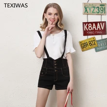 TEXIWAS Летние Новые короткие джинсовые комбинезоны женские комбинезоны джинсовый комбинезон комбинезоны Модный Купальник в виде полос Комбинезоны Шорты женские