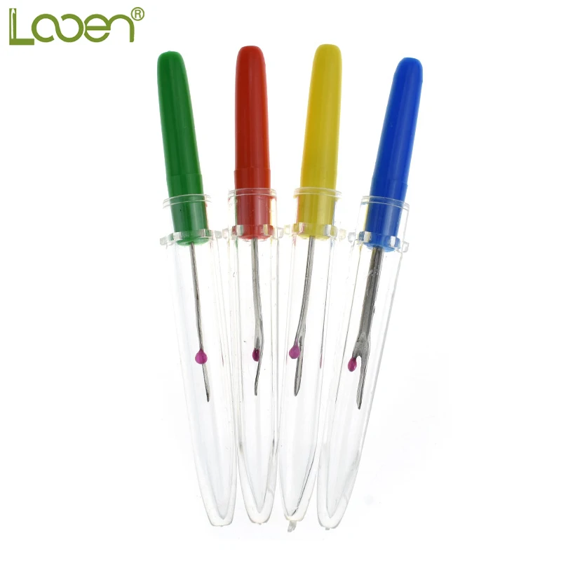 

Looen Brand 4Pcs/lot Steel Plastic Handle Craft Thread Cutter Seam Ripper Stitch Unpicker Needle Arts Sewing Tools Random Color