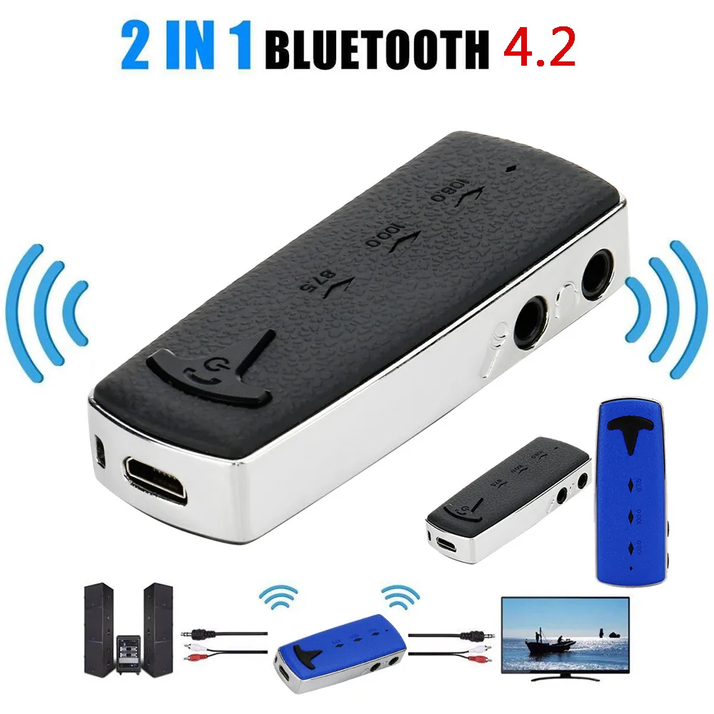 

B6 2in1 BT4.1 A2DP Transmitter And Receiver Wireless Audio Aux Adapter 3.5mm For iPhone Mobile Handsfree Speakerphone