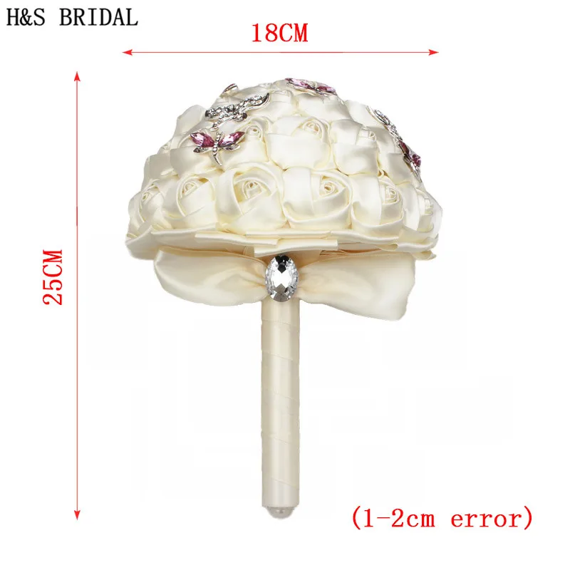 H & S свадебные розы свадебные букеты свадебные аксессуары, букеты Искусственные Свадебные букеты buque de noiva 2018