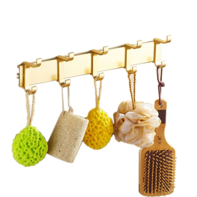 

Aluminum Golden 5 Double Clothes Hook Shower Curtain Hook