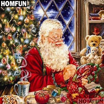 

HOMFUN Full Square/Round Drill 5D DIY Diamond Painting "Christmas Gift" 3D Embroidery Cross Stitch 5D Decor Gift A01197