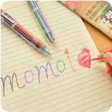 10 шт многоцветный Шесть-цветная Шариковая ручка Цвет Многофункциональный канцелярские принадлежности для творчества ручка магазин оптовой торговли призы для учащихся небольшие подарки