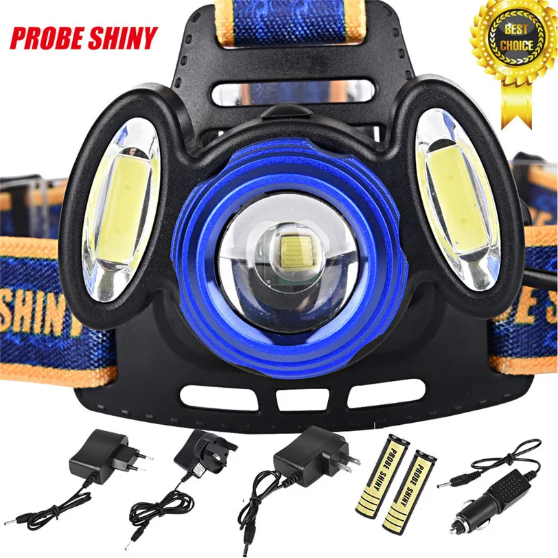 

15000Lm 3x XML T6 Rechargeable Headlamp HeadLight Torch USB Lamp+18650+Charger Cycling Bicycle Accessories Top Quality Apr 12