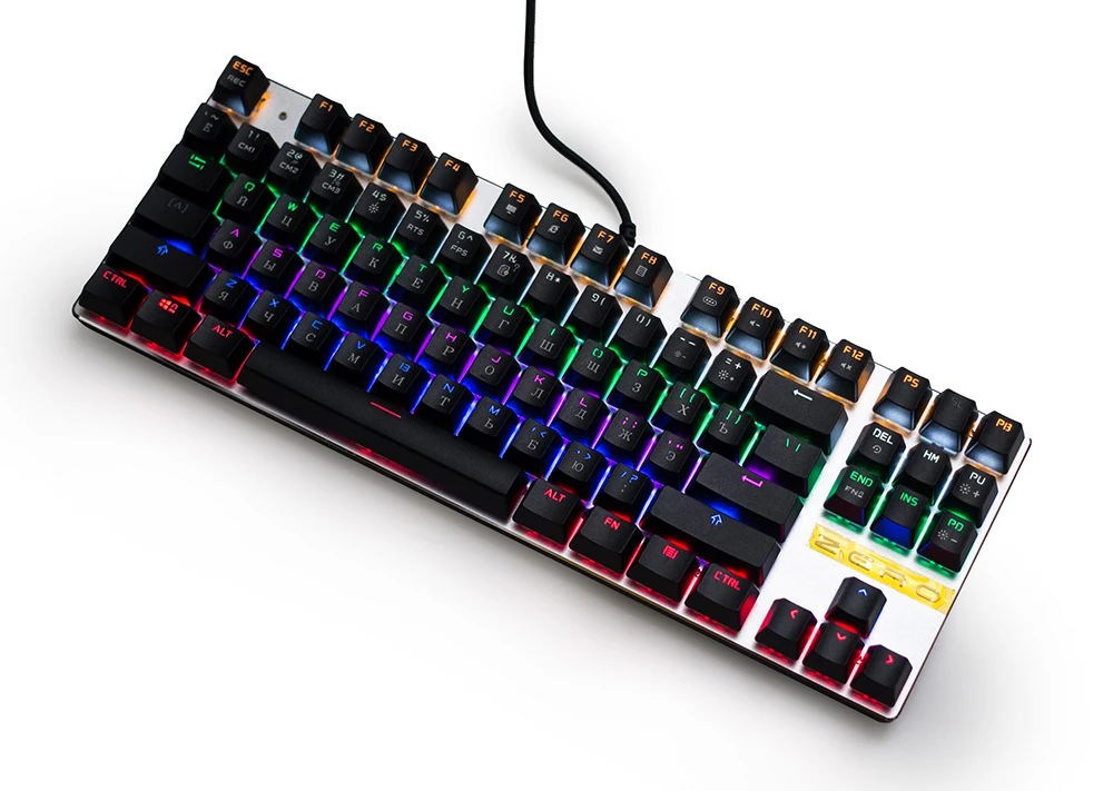 Механическая игровая клавиатура 104 клавиша RGB светодиодный клавиатура с подсветкой компьютерная ПК игровая клавиатура синий/черный/красный переключатели