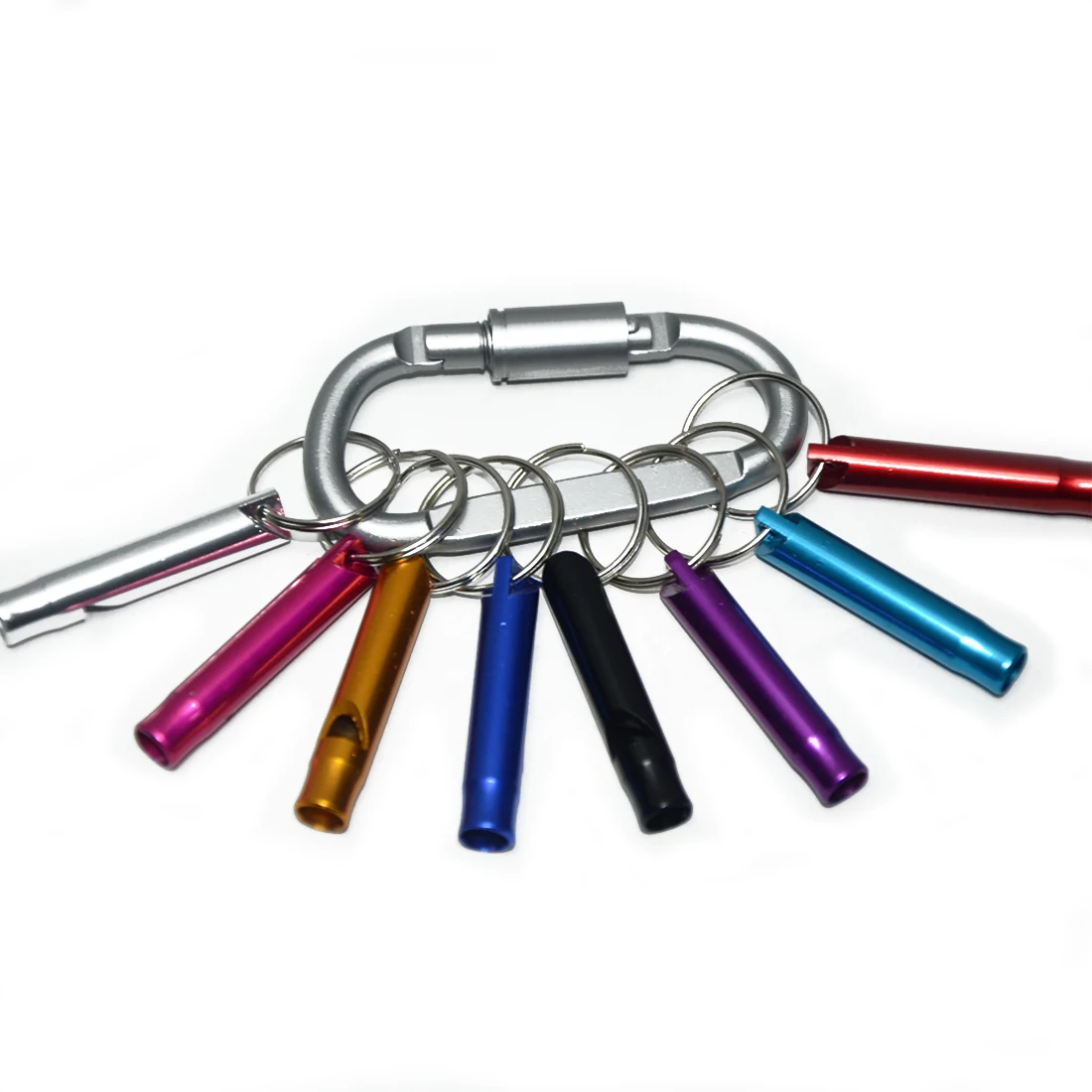 5X Alloy Aluminum Emergency Survival Whistle Outdoor Camping Hiking Keychain XS