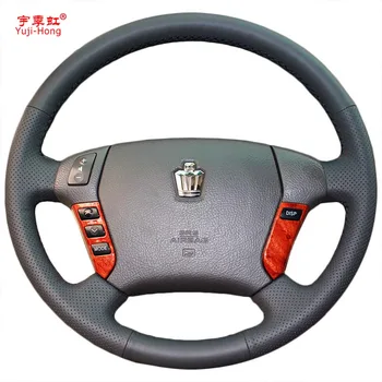 

Yuji-Hong Artificial Leather Car Steering Covers Case for Toyota Crown 2005-2009 Hand-stitched Wheel Cover