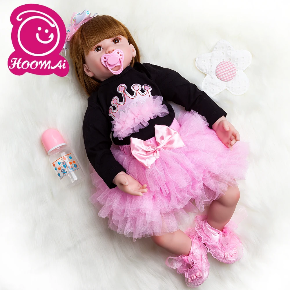 

24" Silicone Vinyl Reborn Baby Doll Toys For Girl Princess Toddler Alive Babies Like Real Birthday Gift Brinquedos Play House
