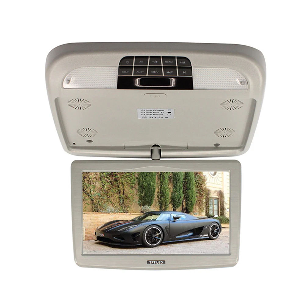LCD Car Monitor 10 Inch Flip Down TFT Roof Monitors DC 12V Automobile Roof Mount Monitors