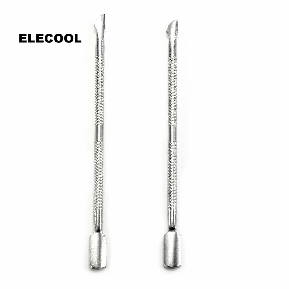 

ELECOOL Stainless Steel Cuticle Nail Pusher Double Head Dead Skin Spoon Remover Cleaner Scraper Pedicure Manicure Accessories