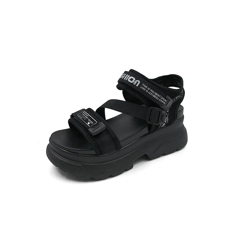 

Summer new students wild thick bottom cake bottom Rome shoes women's mesh comfortable waterproof platform sandals