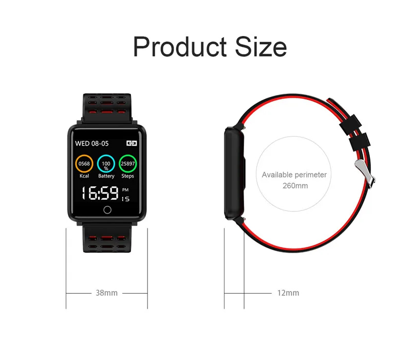 IP68 Waterproof Smart Watch Men Heart Rate Blood Pressure Fitness Tracker Smartwatch Swimming Clock Women For IOS Android (15)