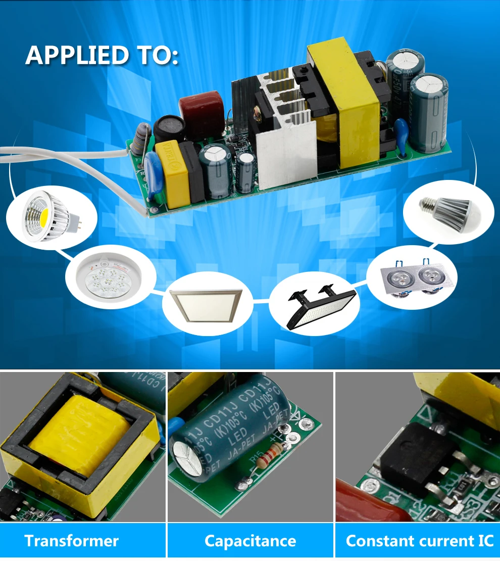 1-36 Вт светодиодный LightingTransformers 300mA драйвер Вход 110-265 V присущий постоянному Surrent Питание для Светодиодный Мощность огни