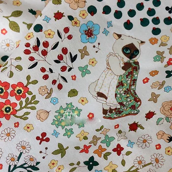 

cotton linen cloth printed Latte cat tablecloth and sofa curtain cotton