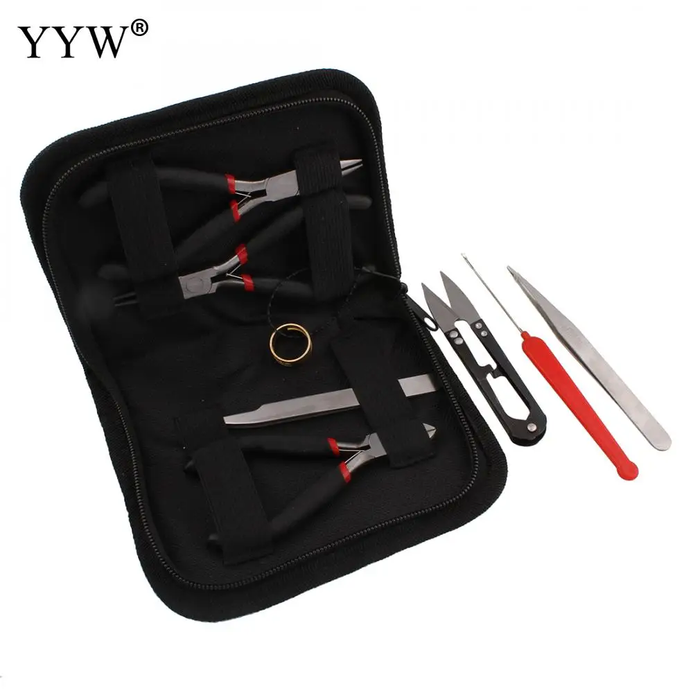 

8 Pieces Per Set Jewelry Tools Nylon Jewelry Tool Set With Plastic Stainless Steel For Jewelry Making DIY Tools Package