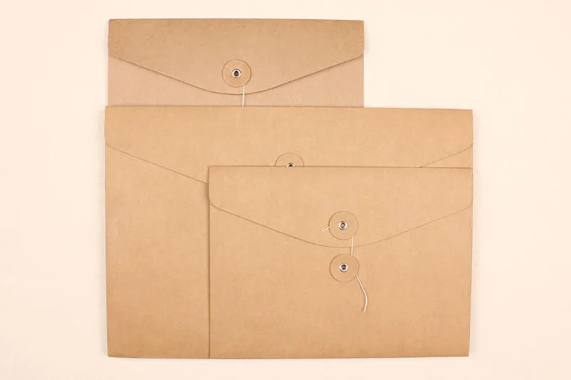 120 шт пустые А4 плотные крафт-бумажные конверты вертикальная Сумка для документов горизонтальный файл конверт Подарочная упаковка Сумки ZA5133