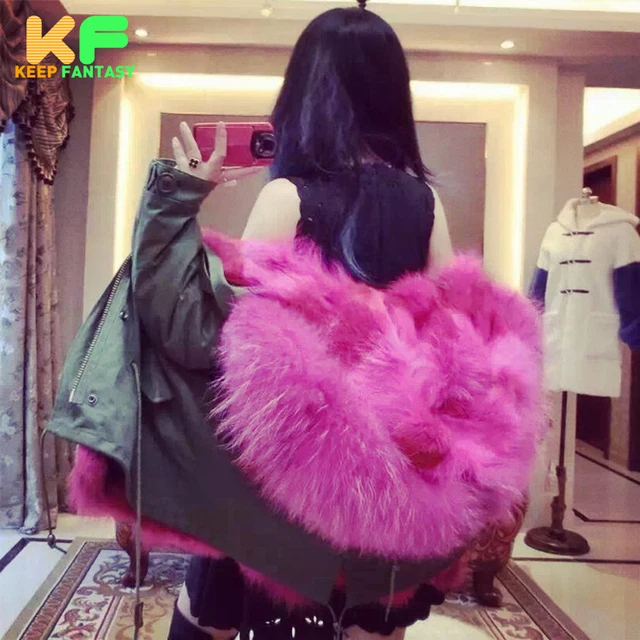Best price at $243 Cheap 2016 Winter Coats Fashion Army Green Women Jackets Real Large FOX Fur Collar FOX FUR Liner Thick Ladies Down & Parkas
