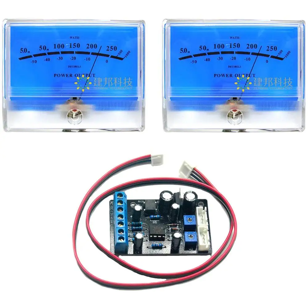 2 шт. классический Lake blue DB уровень заголовка аудио усилитель мощности VU Meter McIntosh