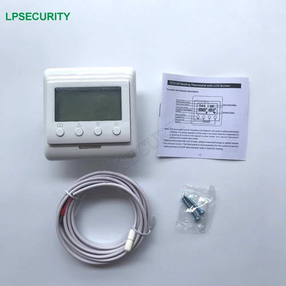 Z Wave Plus термостат для управления подогревом пола Беспроводная электрическая