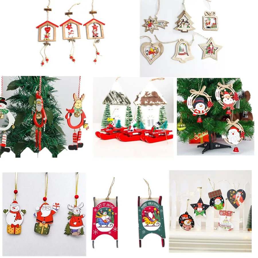 Christmas Tree Decoration Elk Pendant Party Decor Deer Pendants Ornament 10*9cm