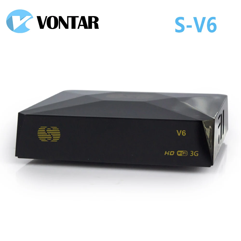 [Genuine]S-V6 Mini HD DVB S2 Satellite Receiver V6 Support Card Sharing Newcamd xtream satelital USB Wifi 3G Biss Key youtube  