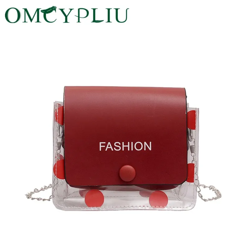 

Bags Women 2019 Summer Small Fresh Fashion Small Square Bag Wild Messenger Chain Transparent Mobile Phone Bag bolsas