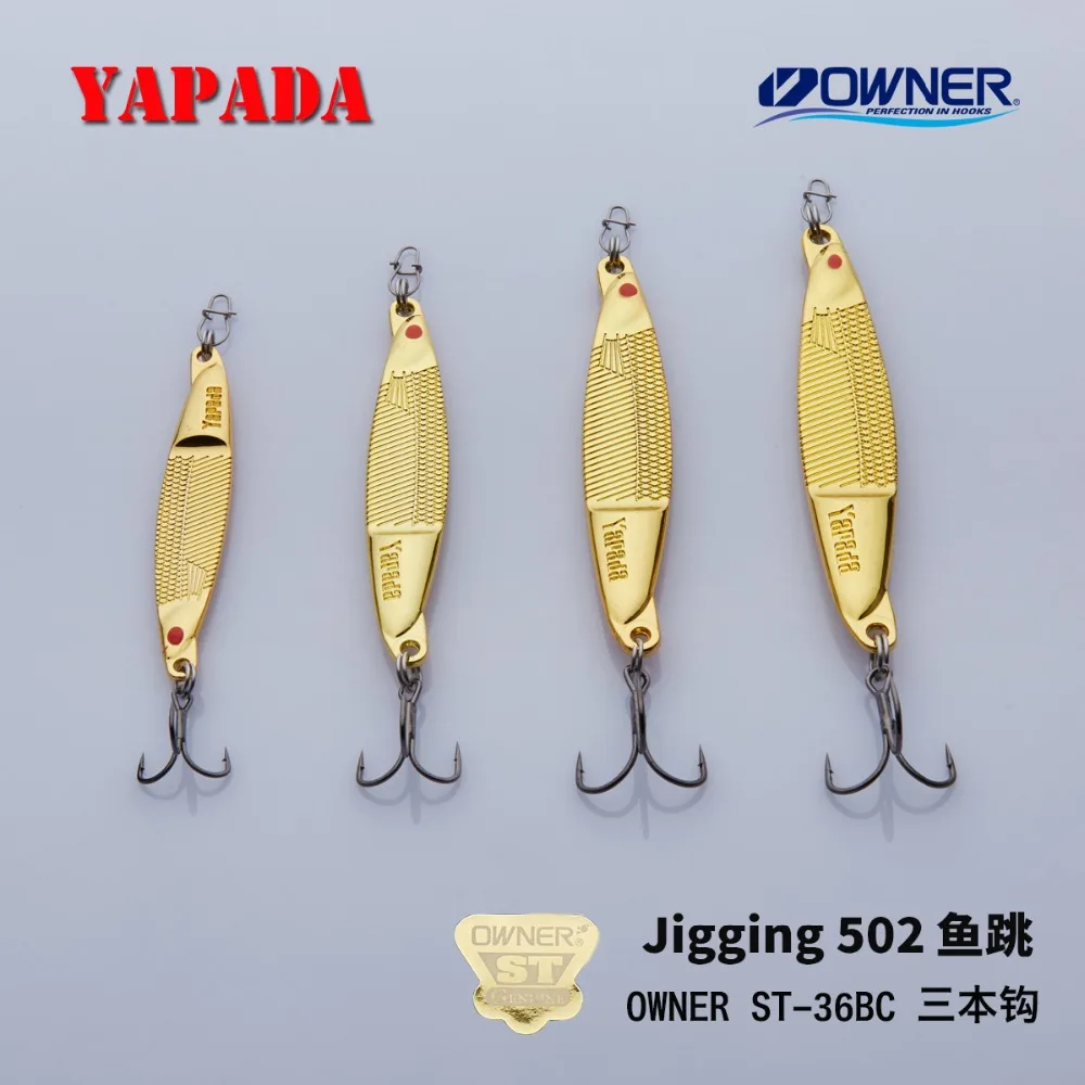 YAPADA Jigging 502 рыба прыжок 10 г/15 г усиленный тройной крючок 66 мм/75 мм перо Многоцветный