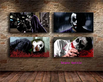 

The Joker 4 Pieces Canvas Painting Print Living Room Home Decor Modern Wall Art Oil Painting