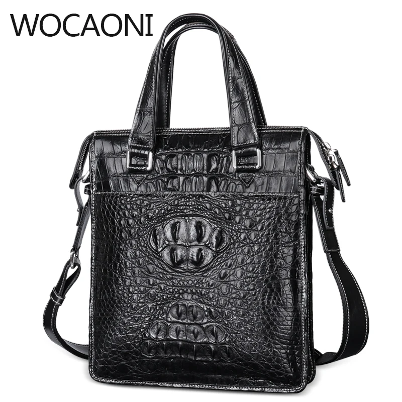 

Men's crocodile leather handbag
