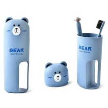 Пшеничное волокно в форме медведя зубная щетка портативный легкий спринцовка набор