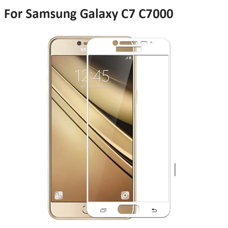 Black-Full-Cover-Tempered-Glass-For-Samsung-Galaxy-C7-C-7-SM-C7000-C-7000-Screen (2)