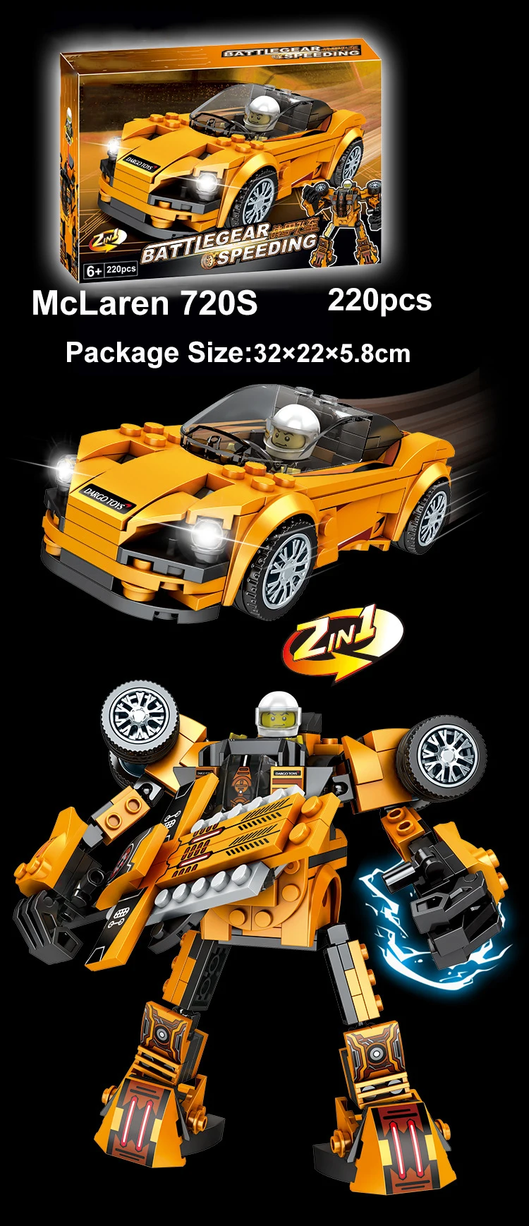 Racing Car blocks series Technic City Super Racers Transformation Robot Building Blocks Toys for Children Compatible With Legoe (5)