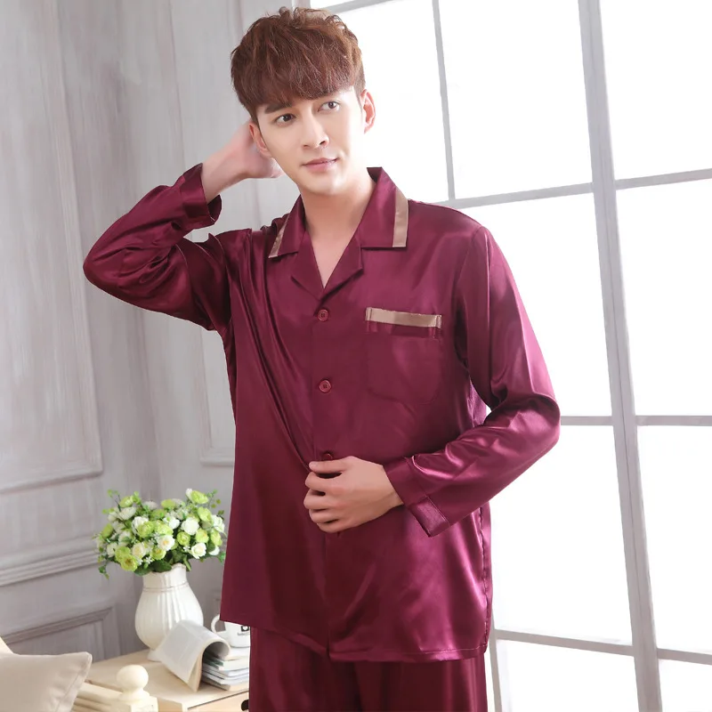 Silk Men Pajamas High Quality Apparel Silk Pajamas Men Apparel Men