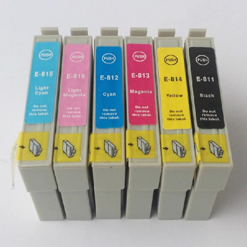 T0811 T0816 Ink Cartridge For Epson Stylus photo T50 R270 R290 R390