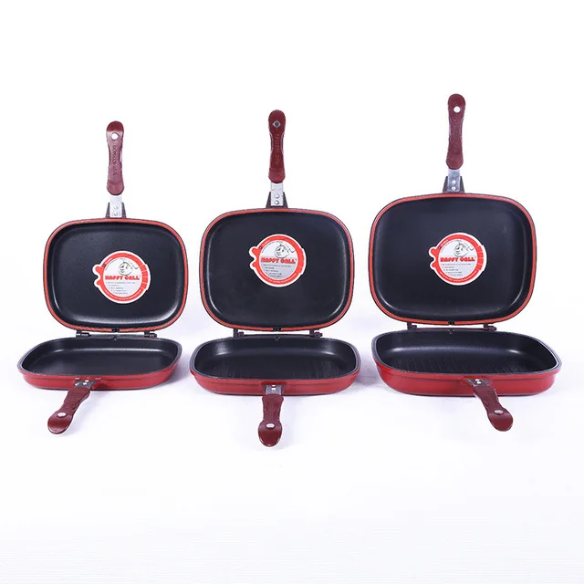 

2019 Happycall 28cm/30cm/32cm Fry Pan Non-stick Fryer Pan Double Side Grill Fry Pan
