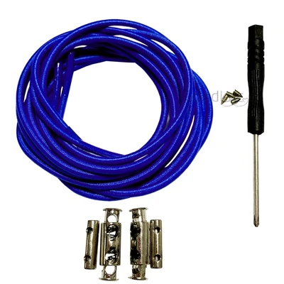 royal blue Эластичные шнурки замок обувные шнурки для шнуровки для бега/триатлона/спорта Фитнес галстук бесплатно - Цвет: royal blue