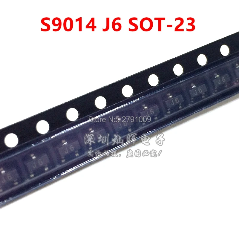 

100PCS S9014 SOT23 9014 SOT SMD J6 SOT-23 new transistor